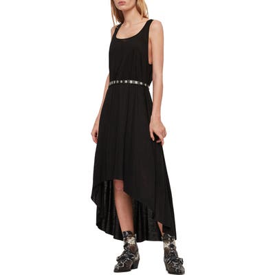 Allsaints Frederike High/low Jersey Dress, Black