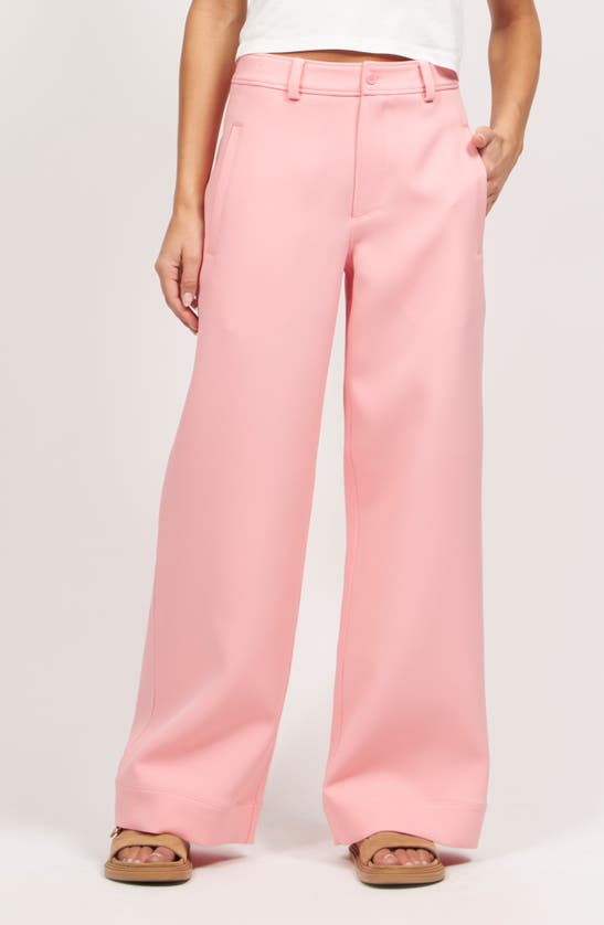 Shop Equipment Andres Wide Leg Pants In Flamingo Pink