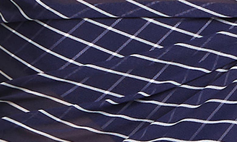 Shop Sea Level Stripe Mesh Swim Wrap Cover-up In Navy