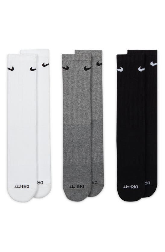Nike Assorted 3-pack Everyday Plus Cushion Crew Training Socks In Multi-color 964