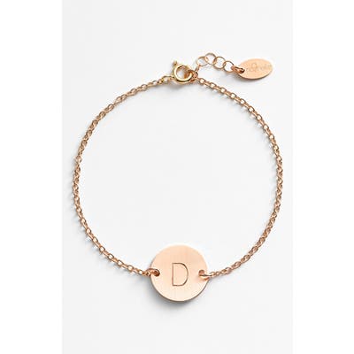 Nashelle 14K-Gold Fill Initial Disc Bracelet