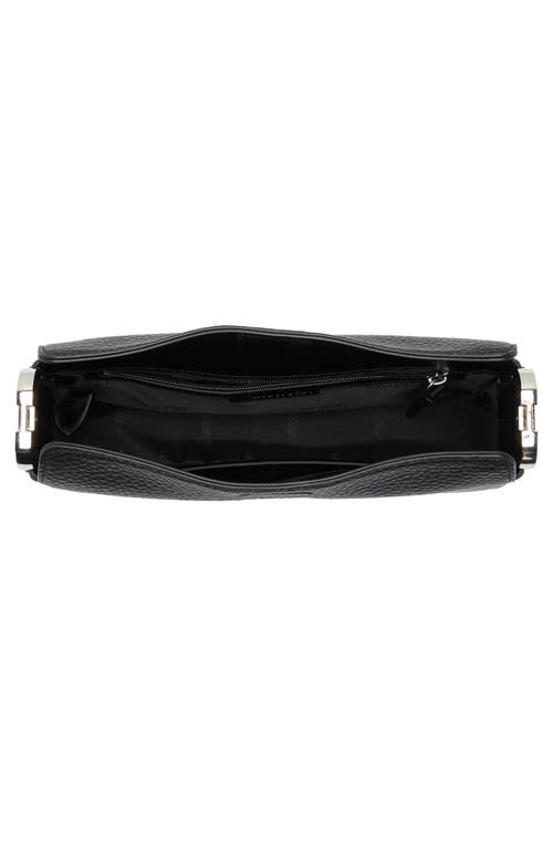 Shop Calvin Klein Fay Shoulder Bag In Black/silver