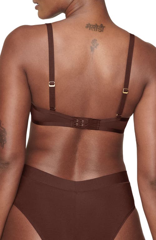 Cuup The Plunge Mesh Bra In Espresso