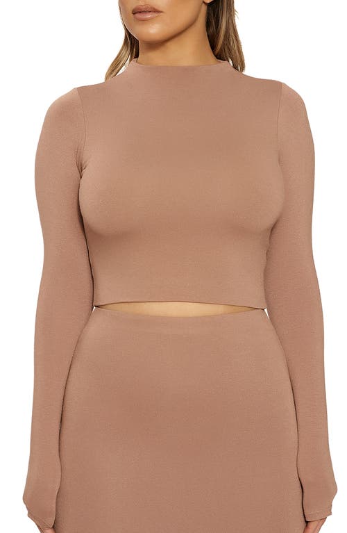 Naked Wardrobe The NW Crop Top in Coco