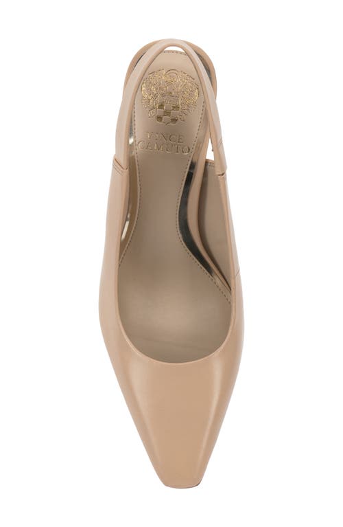 Vince Camuto Samila Square Toe Slingback Pump In Soft Buff