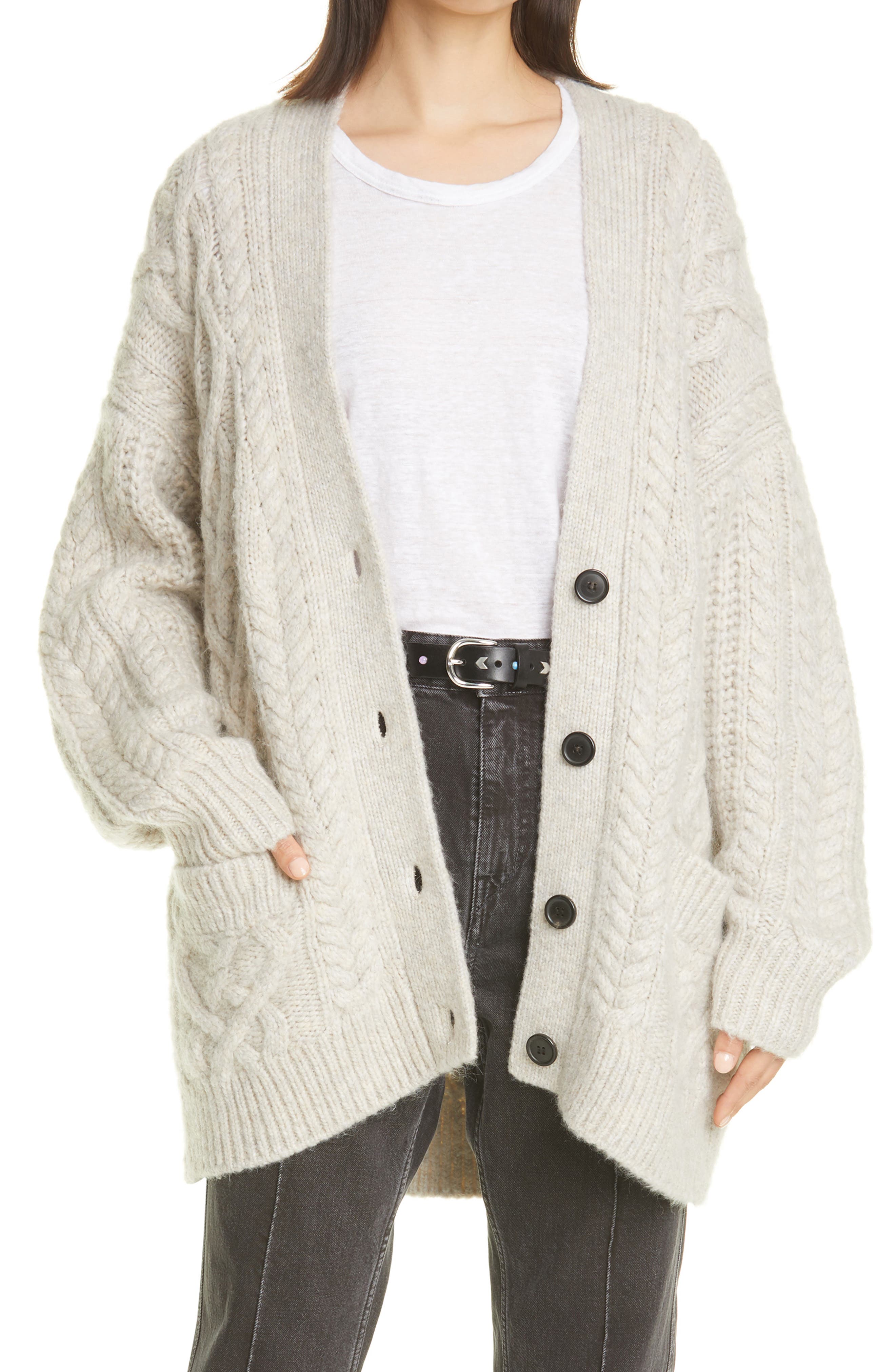 Taupe Hairy Irish Knit Roswell Cardigan 