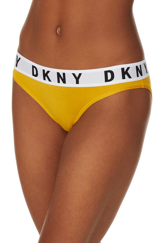 Dkny Cozy Boyfriend Bikini Briefs In Golden Rod