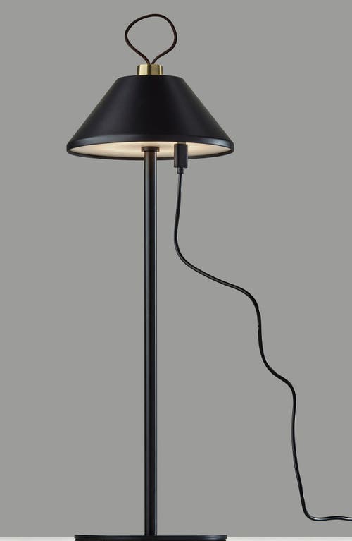 Adesso Lighting Danny Cordless Led Lamp In Black/antique Brass