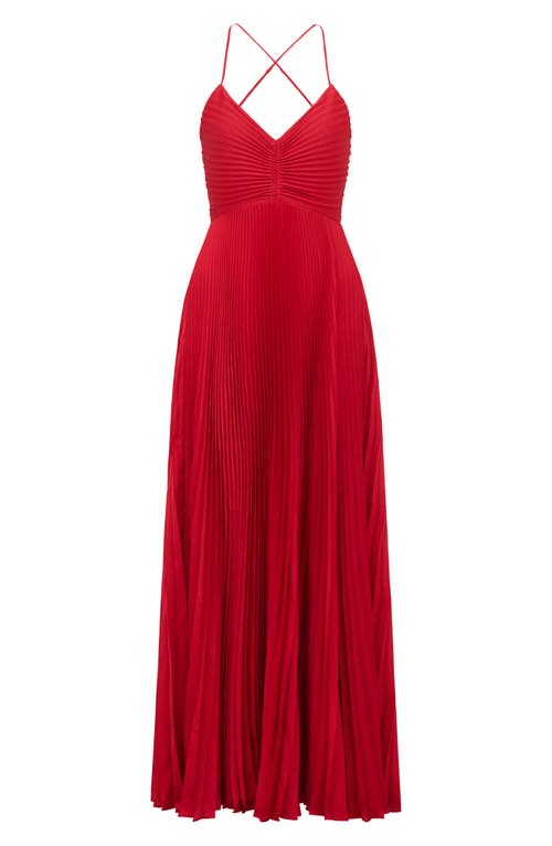 Shop Ever New Geri Pleated Tie Back Maxi Dress In Red