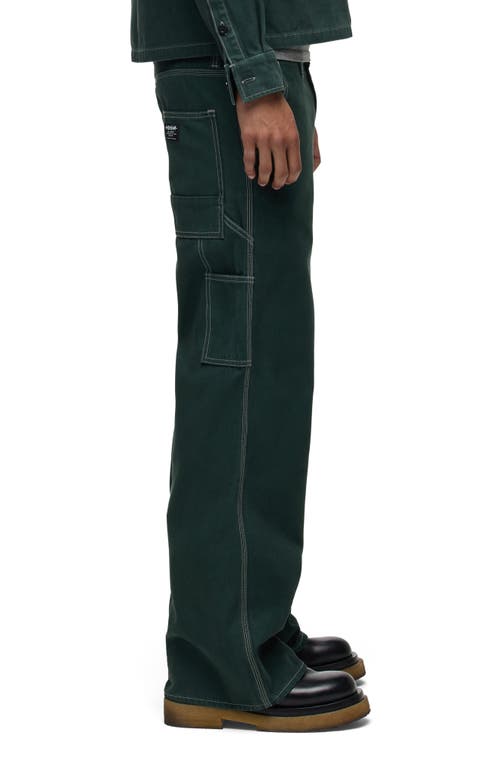 Hudson Jeans Luca Wide Leg Carpenter Pants In Smoke Pine