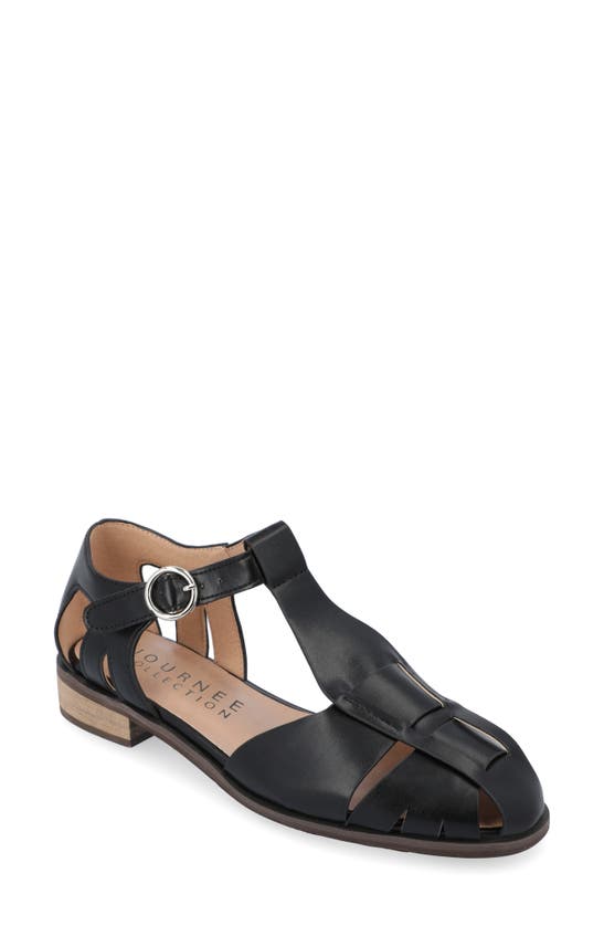 Journee Collection Azzaria Woven Sandal In Black | ModeSens
