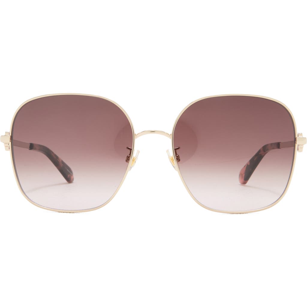 Kate Spade New York 59mm Tayla Round Sunglasses In Gold