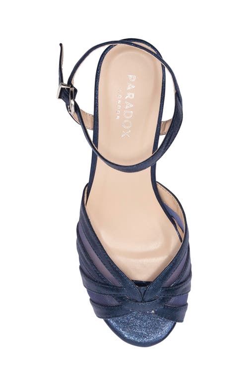 Shop Paradox London Pink Theresa Ankle Strap Sandal In Navy