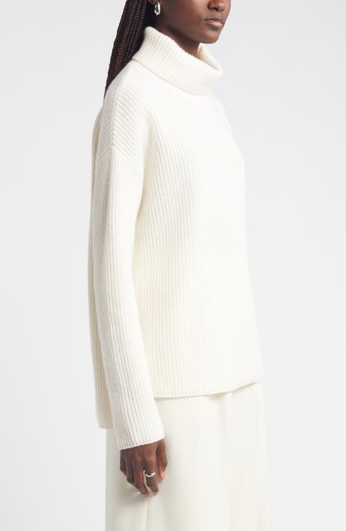 NORDSTROM NORDSTROM WOOL & CASHMERE RIB TURTLENECK SWEATER 