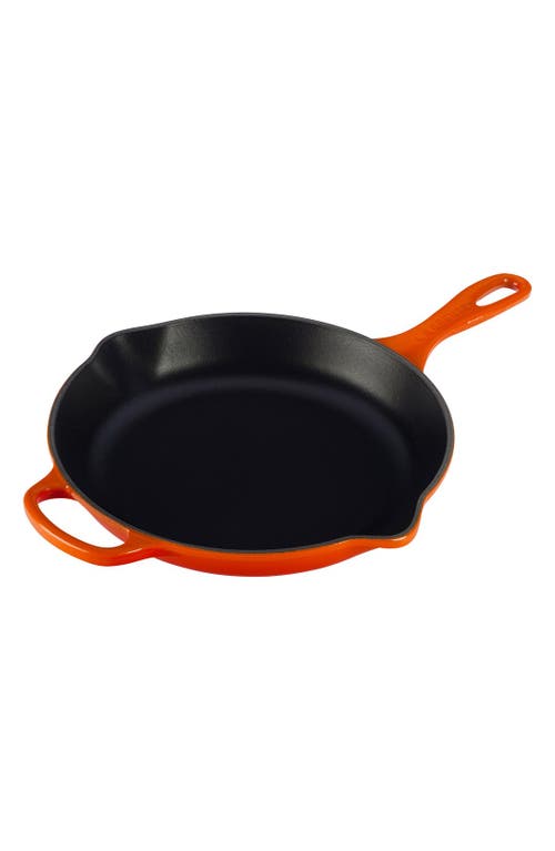 Le Creuset Signature Handle /4 Inch Enamel Cast Iron Skillet in Flame at Nordstrom