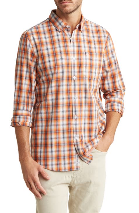Yarn Dye Plaid Long Sleeve Button-Down Shirt