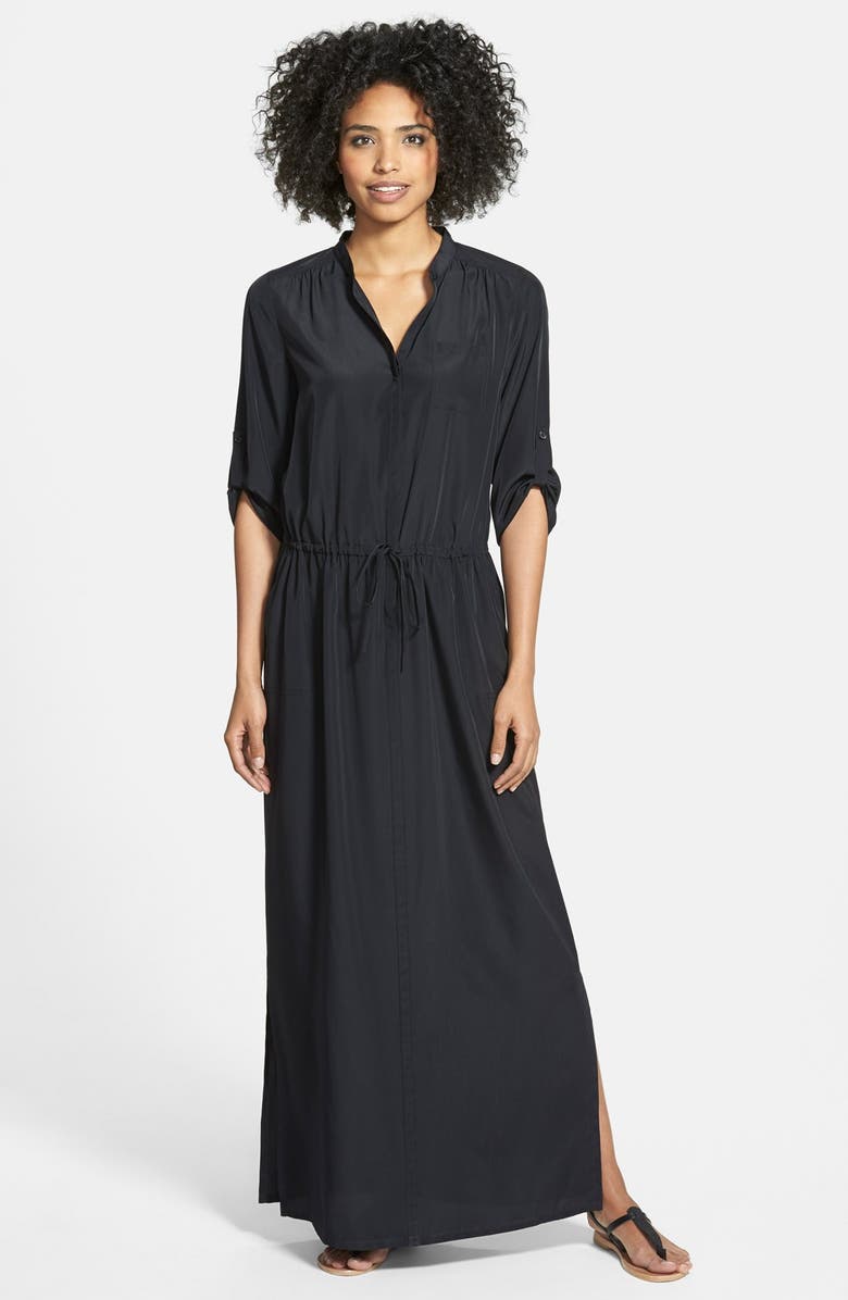Halogen® Roll Sleeve Maxi Dress (Regular & Petite) | Nordstrom