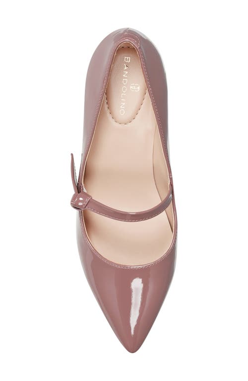 Bandolino Medley 3 Womens Patent Kitten Mary Jane Heels In Medium Pink