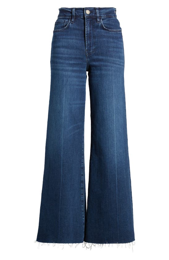 Frame Le Palazzo High Waist Crop Wide Leg Jeans In Blue