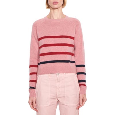 Sundry Stripe Wool & Cashmere Sweater, Pink