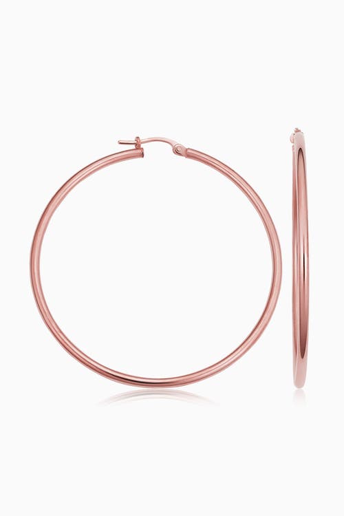 Shop Oradina 14k Rose Gold Everything Large Hoop Earrings