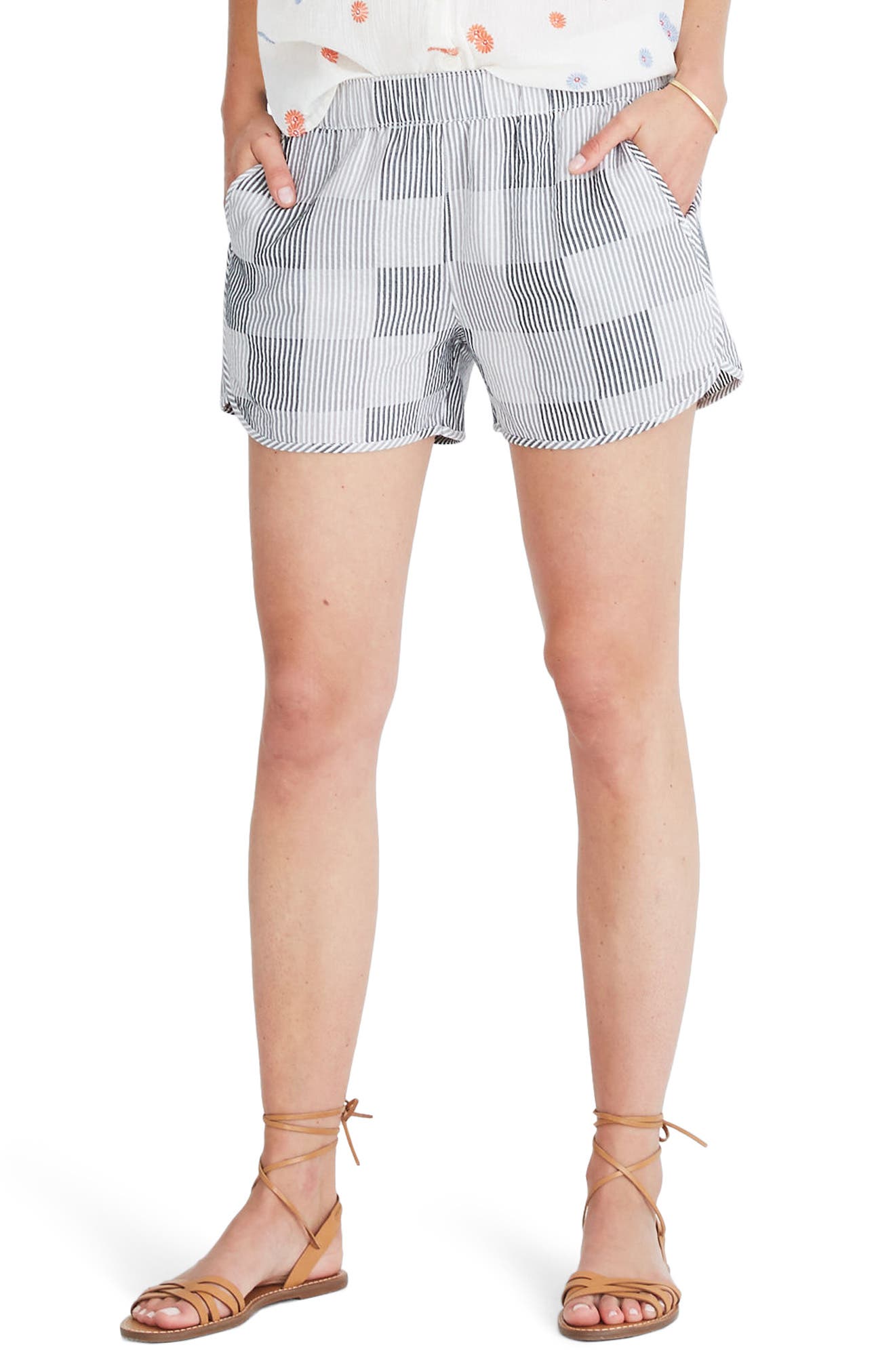 madewell striped shorts