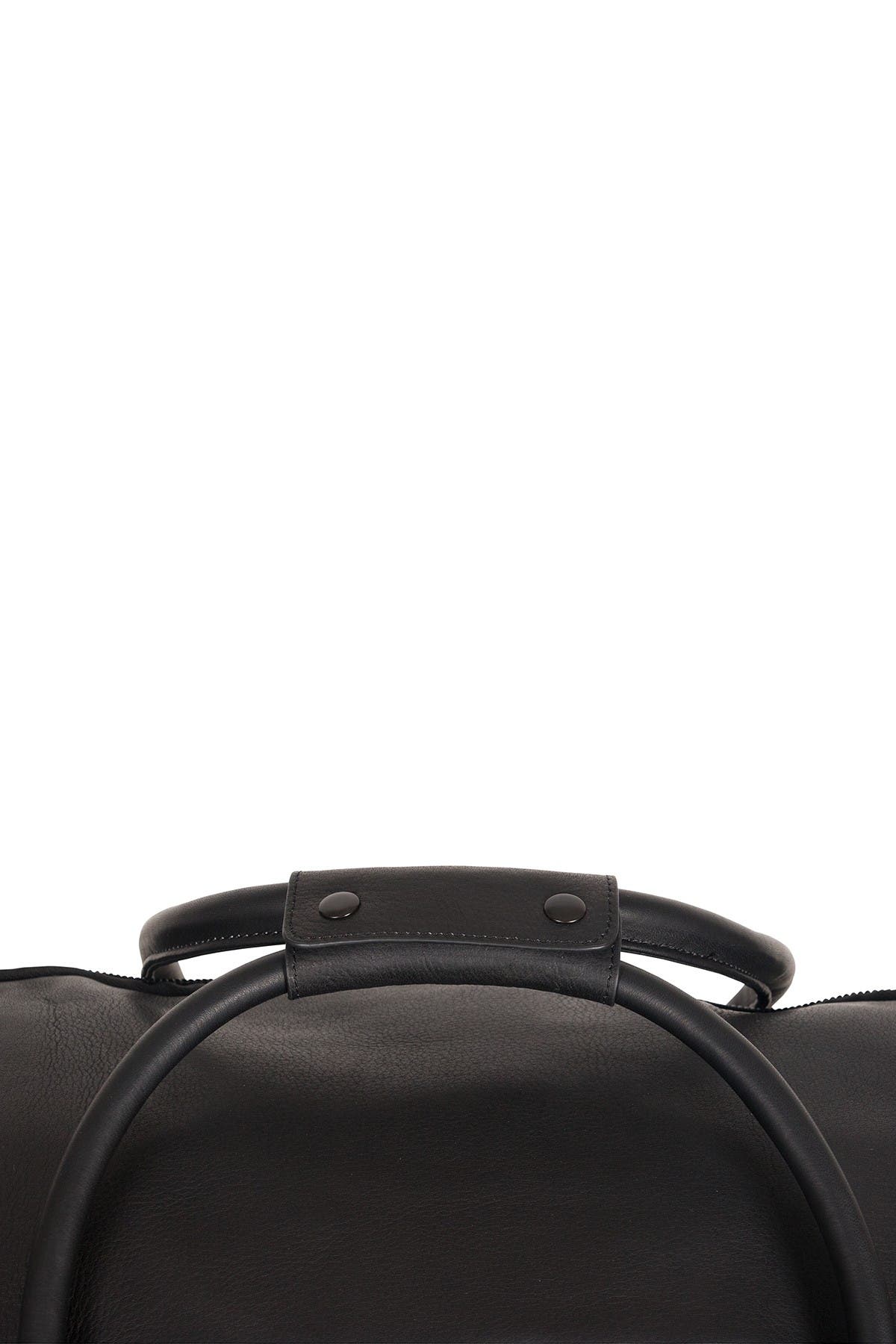 kenneth cole colombian leather top zip duffel bag