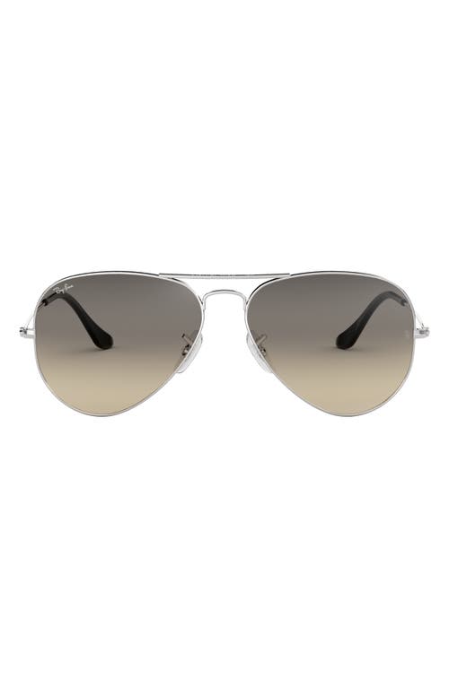 Ray-Ban Original 62mm Aviator Sunglasses in Silver 