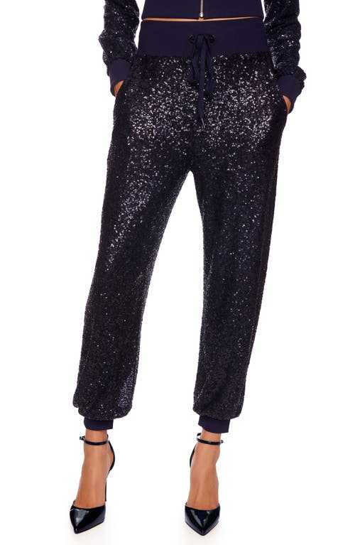 Susana Monaco Sequin Joggers in Thunder at Nordstrom, Size Small