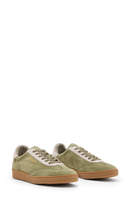 Shop Allsaints Thelma Sneaker In Khaki/rose Pink