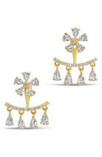 Eye Candy Los Angeles Milan Cubic Zirconia Drop Earrings In Gold