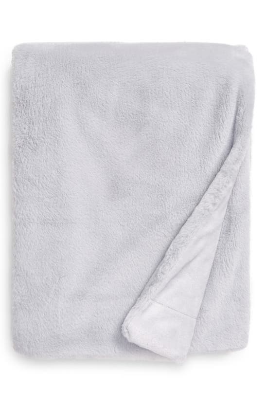 Unhide Lil' Marsh Small Plush Blanket In Silver Fox
