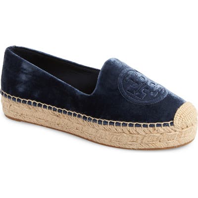 Tory Burch Velvet Platform Espadrille