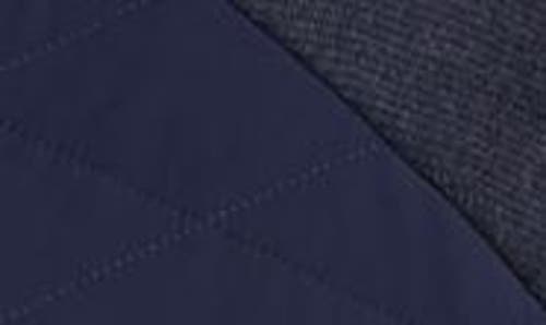 Johnnie-o Weller Lightweight Mixed Media Fleece Jacket In Navy