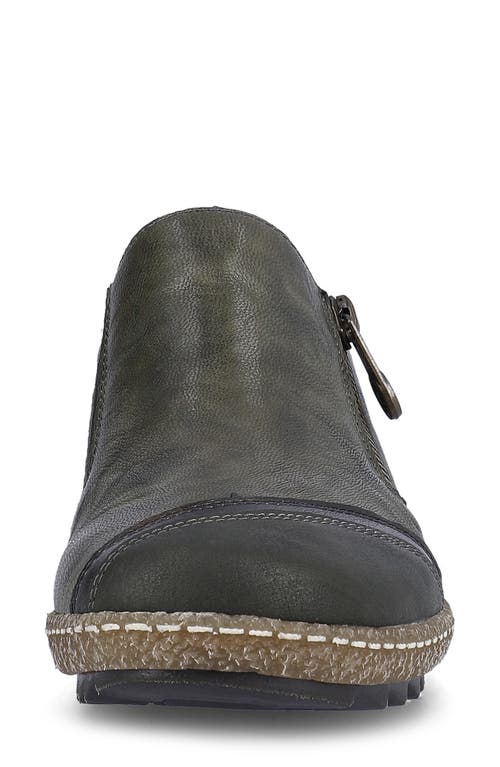 Rieker Liv 71 Zip-up Sneaker In Forest/antik/efeu