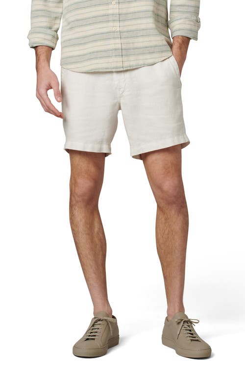 Joe's Emerson Linen Shorts In White Sands