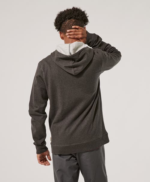 Shop Pact Organic Brushed Fleece Zip Hoodie In Charcoal Heather