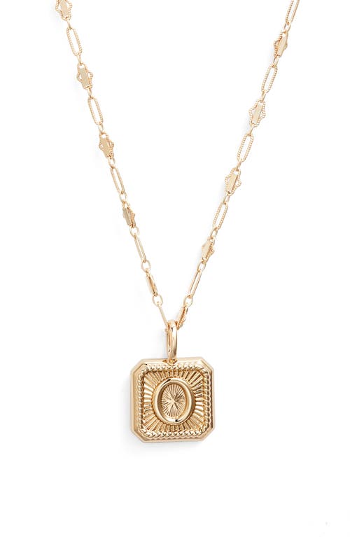 Harlow Initial Pendant Necklace in Gold - O