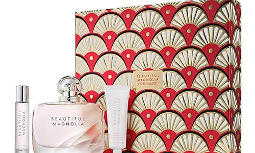 Shop Estée Lauder Beautiful Magnolia Deluxe Perfume + Hand Cream Trio Holiday Gift Set $204 Value In No Color