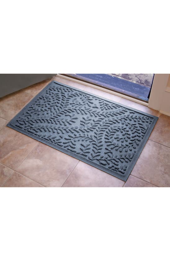 Shop Bungalow Flooring Waterhog Boxwood Floor Mat In Bluestone