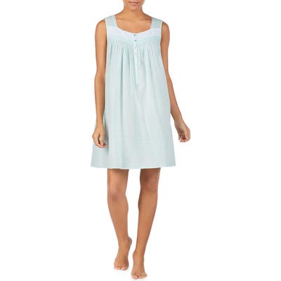 Eileen West Swiss Dot Ballet Nightgown, Blue