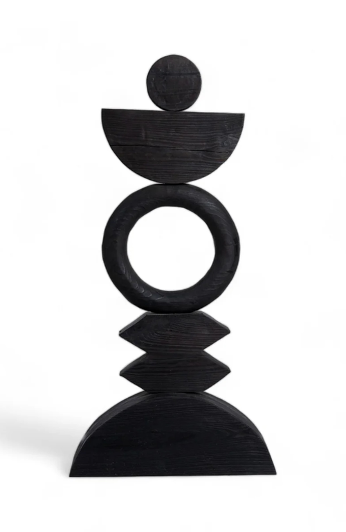 Meso Goods Arco Wood Sculpure In Black