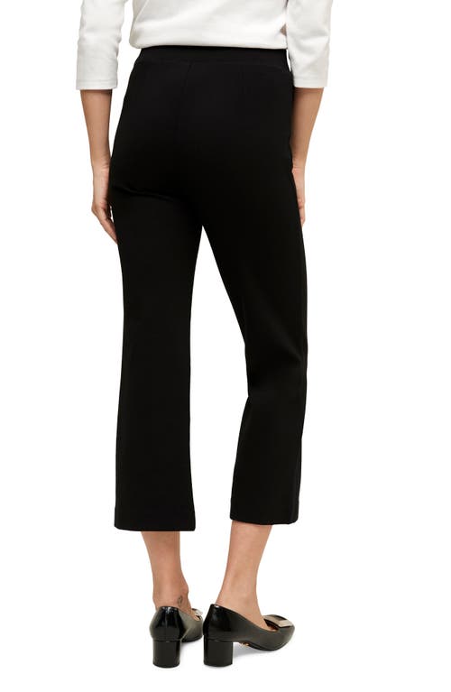 Shop Isaac Mizrahi New York Kick Flare Crop Pants In Black