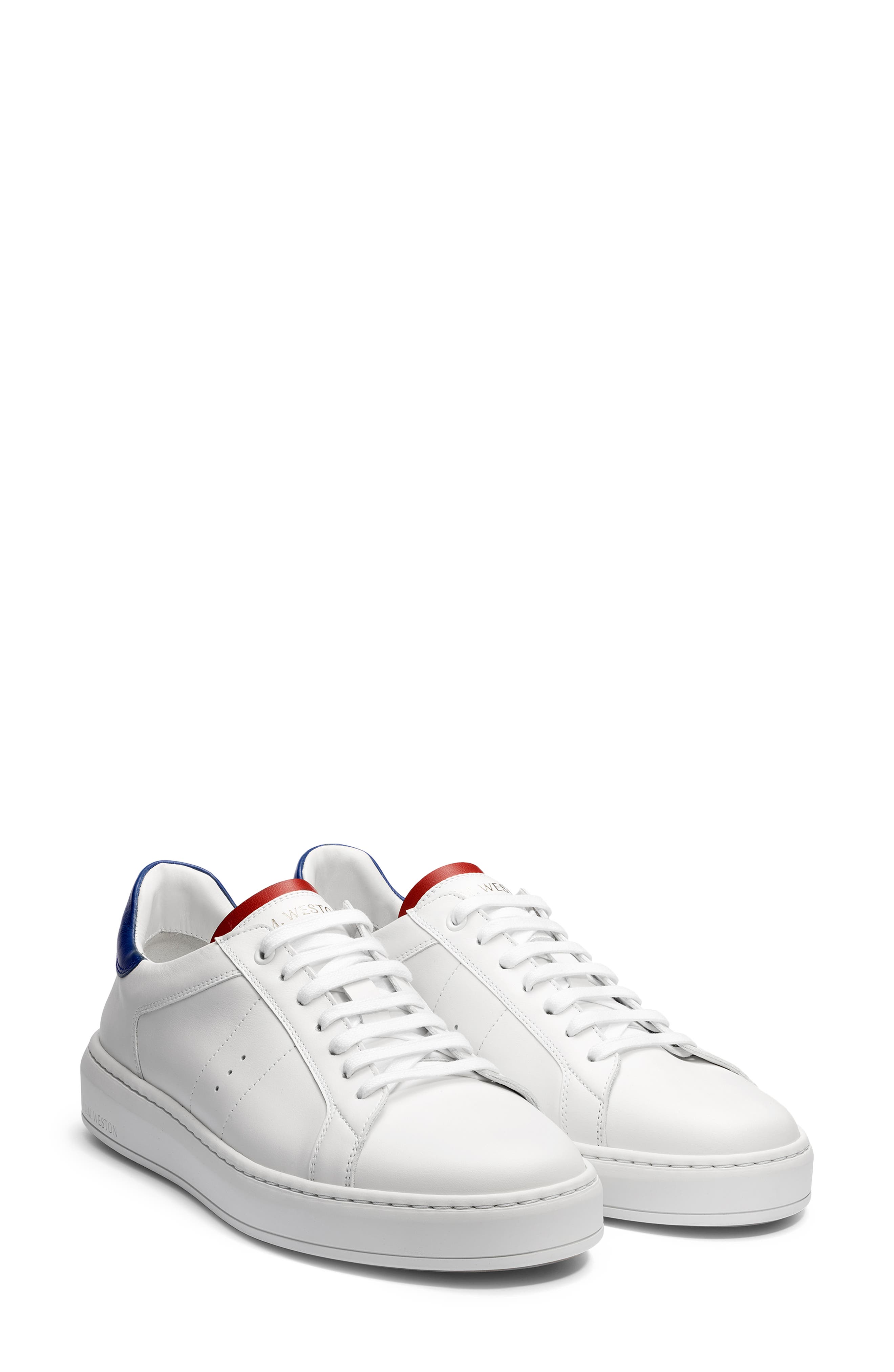 JM WESTON On Time Sneaker in Whte /Red /Blue at Nordstrom