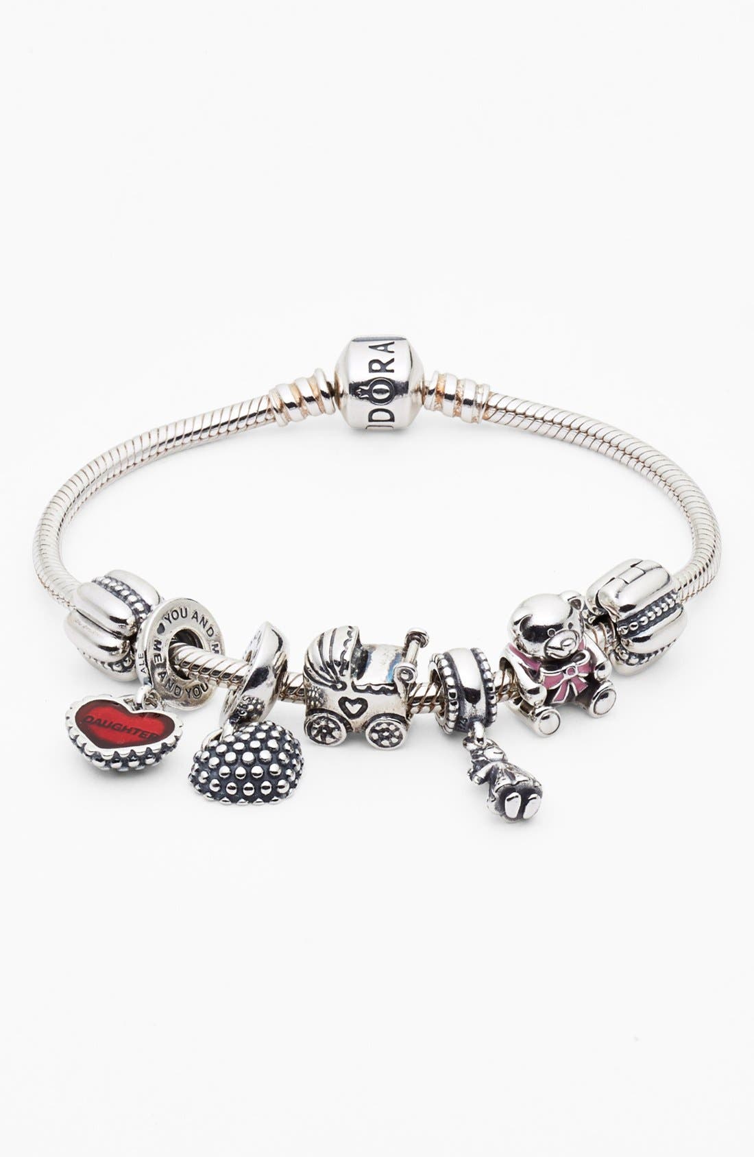 PANDORA Silver Bracelet & Charms Nordstrom
