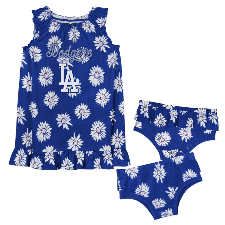 Outerstuff Babies' Infant Fanatics Branded Royal Los Angeles Dodgers Hop Skip Diaper Cover Set