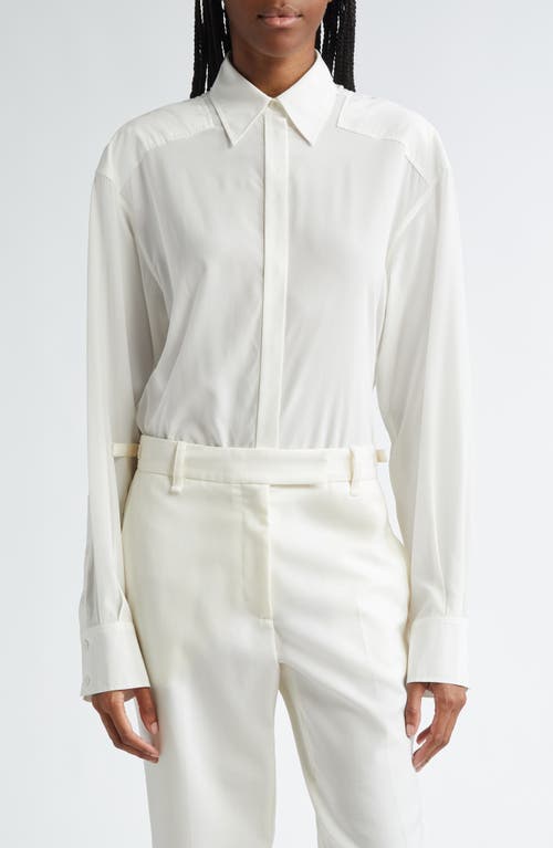 Shop Proenza Schouler Long Sleeve Button-up Shirt In Bone