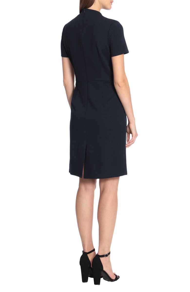 Maggy London Mock Neck Short Sleeve Sheath Dress Nordstromrack