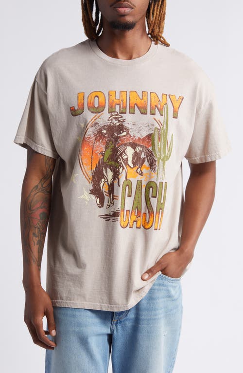 Shop Merch Traffic Johnny Cash Cotton Graphic T-shirt In Tan