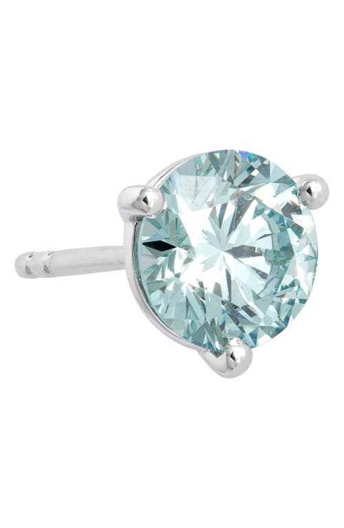 Shop Lightbox 2-carat Lab Grown Diamond Solitaire Stud Earrings In Blue/14k White Gold